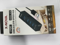 هاب 4 پورت سرعت بالا  USB 3.0  برند Nova مدل X 780رنگ مشکی (پس کرایه)